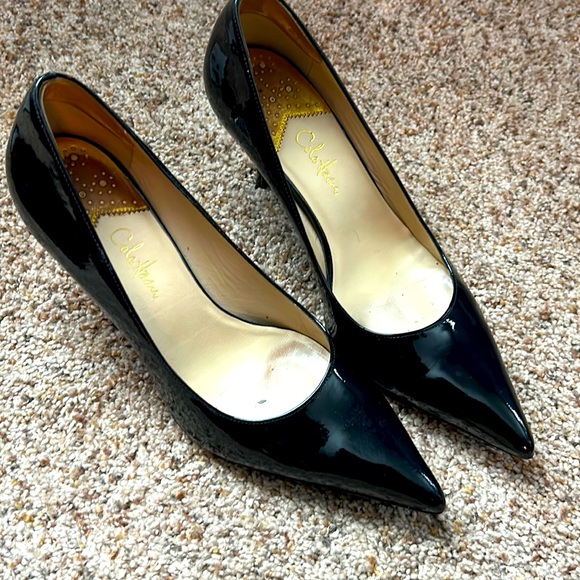 Cole Haan patent leather black Nike air heels - Picture 1 of 4